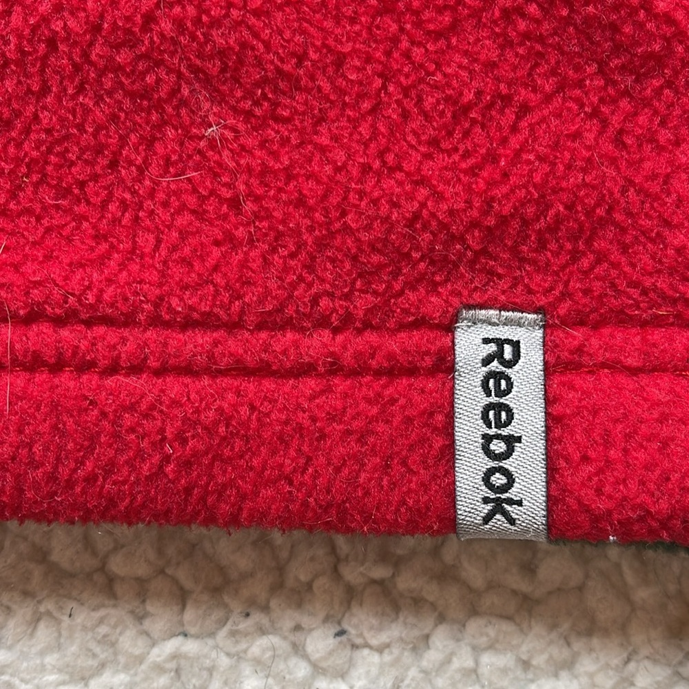 Vintage 90s/Y2K Reebok NHL Minnesota Wild Cut & Sew Embroidered 1/4 Zip Fleece - Picture 6 of 7